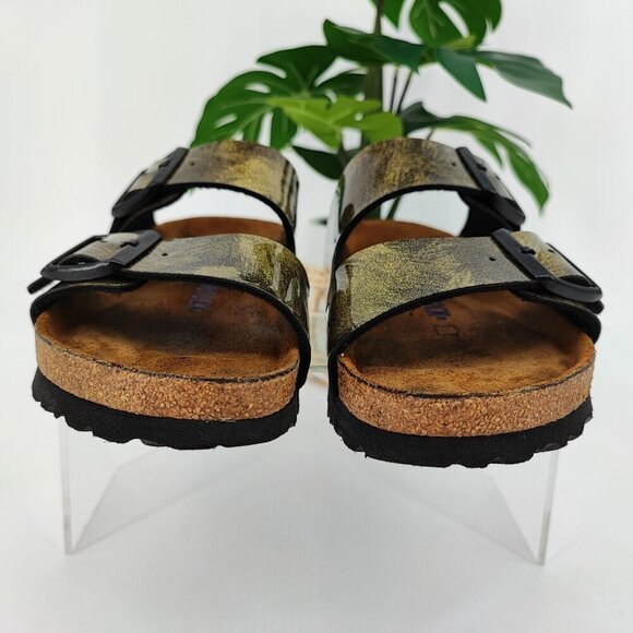 Birkenstock Woman’s Arizona Soft Footbed Milky Way Birko-Flor Sandals Size 7 US - Picture 2 of 8